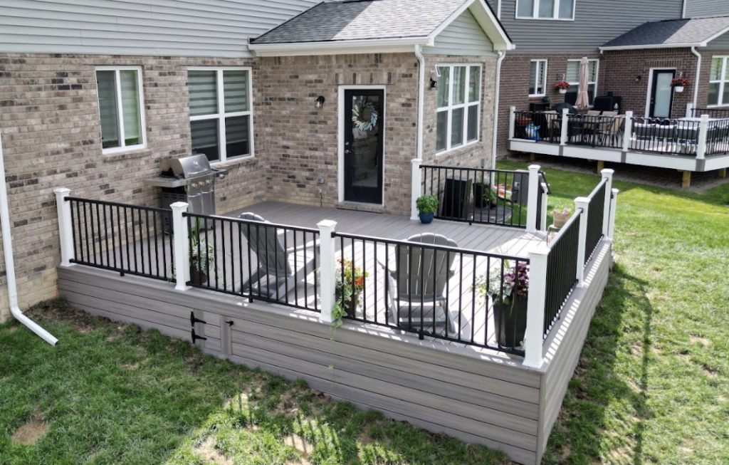 Trex Deck in Canton, Michigan with railing and skirting